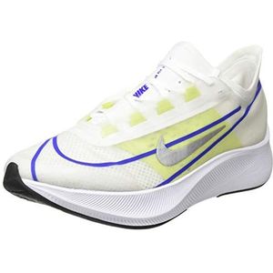 Nike Wmns Zoom Fly 3, sportschoenen voor dames, Veelkleurig Wit Mtlc Silver Racer Blauw Cyber Zwart, 38 EU