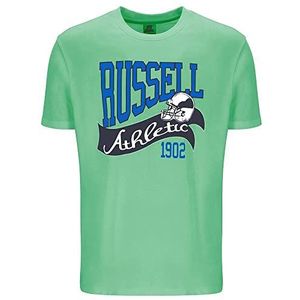 RUSSELL ATHLETIC Hailmary-s/S Crewneck Tee T-shirt voor heren, Absinthe Green, XXL