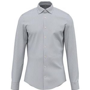 Seidensticker Zakelijk overhemd voor heren, X-Slim Fit, gemakkelijk te strijken, Kent-kraag, lange mouwen, 100% katoen, blauw, 36
