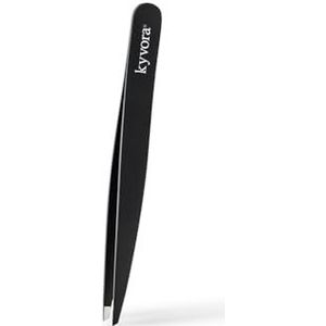 KYVORA Pincet, afgeschuinde uiteinde, Duitse kwaliteit, professionele accessoires voor ontharing van wenkbrauwen. Teflon-coating voor de beste precisie.