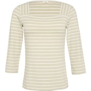 T-shirt - Slim-fit - 3/4 Mouwen - Vierkante Halslijn