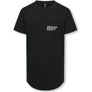 KIDS ONLY Kobmarinus S/S Tee Print Box JRS Noos, zwart, 146-152