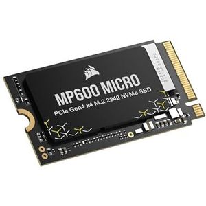 CORSAIR MP600 MICRO - M.2 NVMe PCIe x4 Gen4 SSD - Zwart - 2TB - Tot 7000 MB/s Sequentieel Lezen