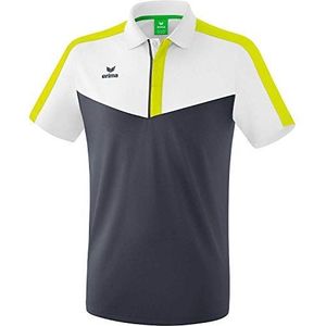 Erima heren Squad Sport polo (1112021), wit/slate grey/lime, L