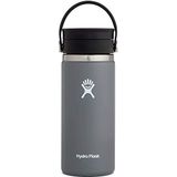 HYDRO FLASK - Roestvrij Stalen Thermobeker van 473 ml - Vacuümgeïsoleerde Reisbeker met Lekvrije Flex Sip Dop - Koffie Beker voor Warme en Koude Dranken - BPA-Vrij - Brede Opening - Stone