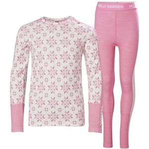 Helly Hansen - Junior Graphic Baselayerset - Sugar Pink - Merino - Lifa
