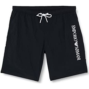 Emporio Armani Swimwear Heren Emporio Armani Embroidery Logo Bermuda Short Swim Trunks, Zwart, 48, zwart