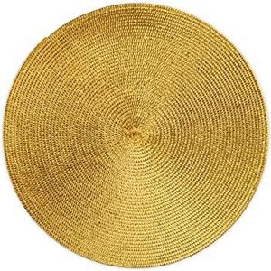 Excelsa Placemats, polypropyleen, goud, diameter: 36 cm, 6 stuks