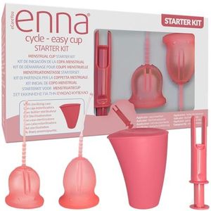 enna Cyclus Starter Kit EASY 2 menstruatiecups + applicator + sterilisatie- en transportbox
