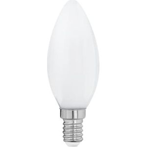 EGLO LED lamp E14, kaars gloeilamp Milky, 7 Watt (60w equivalent), 806 Lumen, lichtbron warm wit, opaal glas, 2700 Kelvin, C35, Ø 3,5 cm