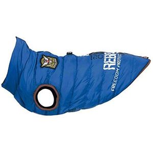 Trixie Jas, hondenkleding, huisdieren - jas, cape vest met tuigje, grote hond, kleine middelgrote hondenaccessoires, cape harnas, Saint-Malo, maat XS, 30 cm, blauw