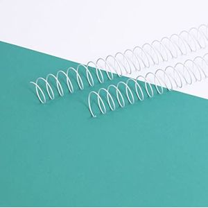 Craftelier - Set van 2 spiralen voor het binden van albums, notitieboeken of agenda's | Ideaal voor scrapbooking en knutselprojecten | Ø 2,54 cm (1"") | Lengte 30,5 cm (12"") - Kleur wit