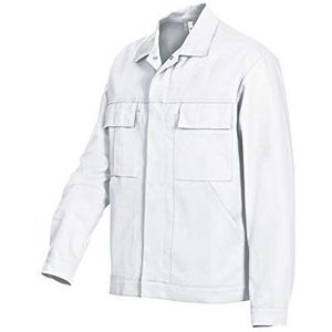 BP Workwear Basic 1485-060-21 werkjas - verborgen drukknoopsluiting - puur katoen - normale pasvorm - Maat: 60/62 - Kleur: wit