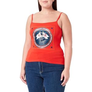 Love Moschino Dames Tight Fit Tank Top, RED, 42, rood, 42