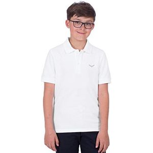Trigema Jongens poloshirt piqué-kwaliteit jongens, Wit, 104 cm