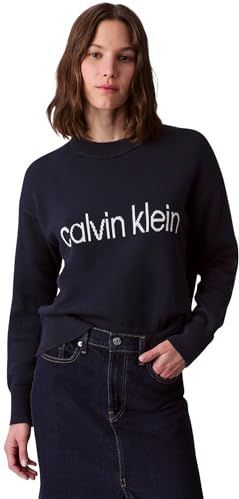 Calvin Klein - Cotton Graphic - Gebreide Trui - Dark Sapphire