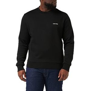 Calvin Klein Heren Micro Logo Repreve Sweatshirt Zwaargewicht Breien, zwart., XXL