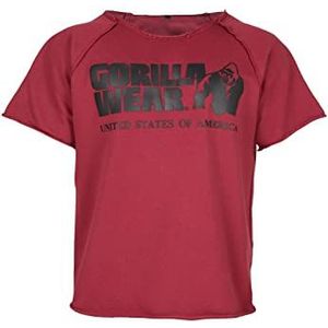 Gorilla Wear Classic Work Out Top - Navy - bodybuilding en fitness kleding heren met logo opdruk voor maximale bewegingsvrijheid van katoen en polyester