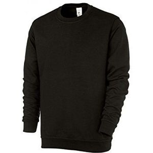 BP 1623-193 unisex sweatshirt van versterkt katoen zwart, maat XL