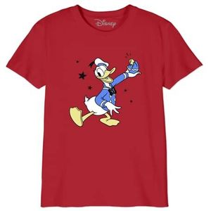 Disney Donald with Chick BODMICKTS092 T-shirt voor jongens, rood, maat 06 jaar, Rood, 6 Jaren