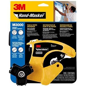 3M Handmasker M3000, gereedschap voor het maskeren van folie en papier, alle bandbreedtes, 1 dispenser zonder mes
