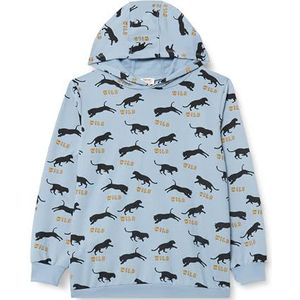 Koton Boys's Hoodie Long Sleeve Bedrukt Geborsteld Interieur Katoen Sweatshirt, blauw design (6d5), 4-5 jaar