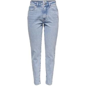 ONLY Onlemily Jeans voor dames, hoge taille, recht gesneden jeans, blauw (light blue denim), 26W / 34L