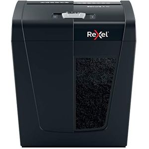 Rexel Secure X10 papierversnipperaar, papiervernietigers, capaciteit 11-10 vellen papier (70-80 g/m²), veiligheidsniveau P-4, opvangbak van 18 liter (150 A4-vellen), zwart