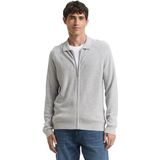TOM TAILOR Gebreide herenjas, 14427 - Light Soft Grey Melange, XL