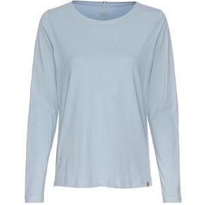 camel active Sweatshirt met ronde hals voor dames van puur katoen, lichtblauw, XS