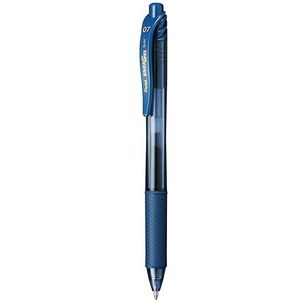 Pentel EnerGel X BL107-CAX Gel roller, marineblauw, 0,7 mm lijndikte, drukmechanisme, navulbaar