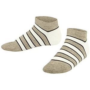 FALKE Uniseks-kind Korte Sokken Simple Stripes K SN Katoen Kort gedessineerd 1 Paar, Beige (Sand Melange 4650) nieuw - milieuvriendelijk, 39-42