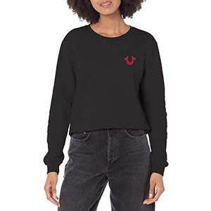 True Religion Heritage Boeddha Pullover voor dames, jet black, S