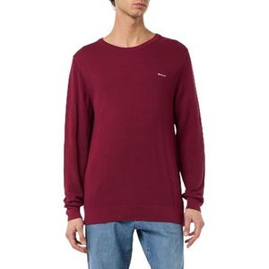 GANT Katoenen piqué C-hals, Rich Wine, M