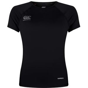 Canterbury Superlight T-shirt met korte mouwen voor dames, Black/Gunmetal Grey, 38 EU