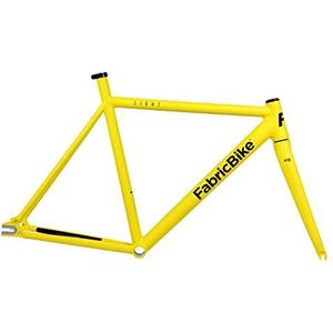 FabricBike Light - Fixie Bike Frame, Vast, Een snelheid, Aluminium frame en voorvork, 6 kleuren, 3 maten, 2.45kg. (Light Matte Yellow, S-50cm)