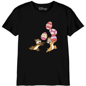Disney Tic & Tac Easter BODTITATS002 T-shirt voor jongens, zwart, maat 10 jaar, Zwart, 10 Jaar