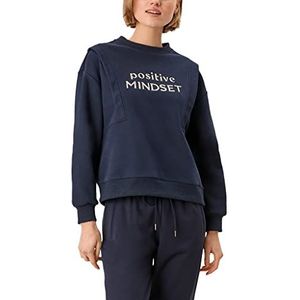 s.Oliver Sweatshirt voor dames, Navy Placed Print, M