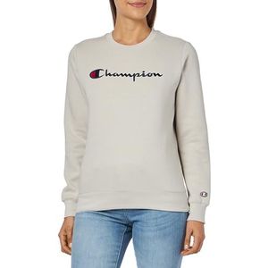 Champion Legacy American Classics W-Light Powerblend Fleece Crewneck Sweatshirt voor dames, Zilver Grijs, L