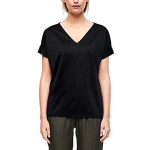 s.Oliver BLACK LABEL Oversized shirt voor dames met V-hals, true black, 34