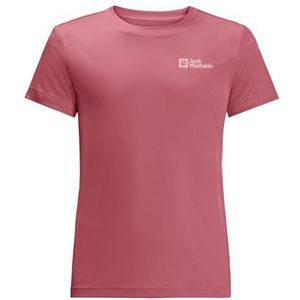 Jack Wolfskin Unisex Active Solid T K T-shirt voor kinderen, Zacht roze., 164 cm