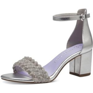 MARCO TOZZI Heeled Sandal by Guido Maria Kretschmer 2-28399-42 dames, Silver Comb, 36 EU