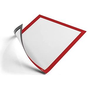 Durable 486903 Infokader Duraframe Magnetic (A4, magnetische bevestiging voor metalen oppervlakken) 5 stuks, rood