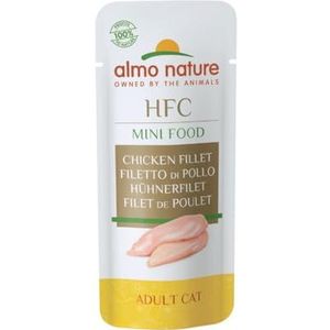 Almo Nature HFC Mini Food natvoer voor volwassenen katten kippenfilet - zak 3 g