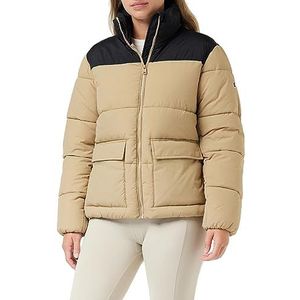 Champion Legacy Outdoor W-Crickle Nylon Hoge Neck Tule Jas Dames, zandbruin/zwart, XL