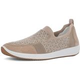 Instapper - Zand - Vrijetijdsschoen - G-Breedte - Sleehak - Rond