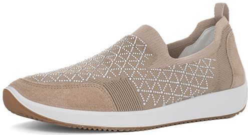 Instapper - Zand - Vrijetijdsschoen - G-Breedte - Sleehak - Rond