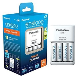 Panasonic Eneloop Oplader + 4x AA 2000 mAh batterijen - BQ-CC17