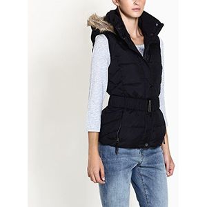 ESPRIT dames sportvest met nepbont capuchon