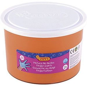 Jovi - Finger Paint, Vingerverf, 500 ml, Kleur Oranje, 100% afwasbaar, Op basis van natuurlijke ingrediënten, Glutenvrij (56106)